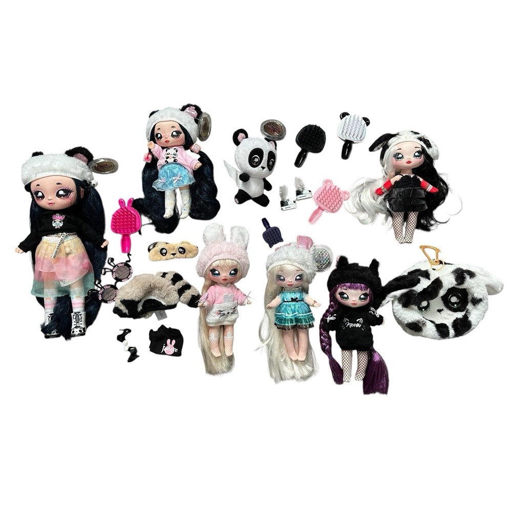 Na! Na! Surprise Family Soft Doll Set with‎ 6 Fashion Dolls and 1 Pet Panda